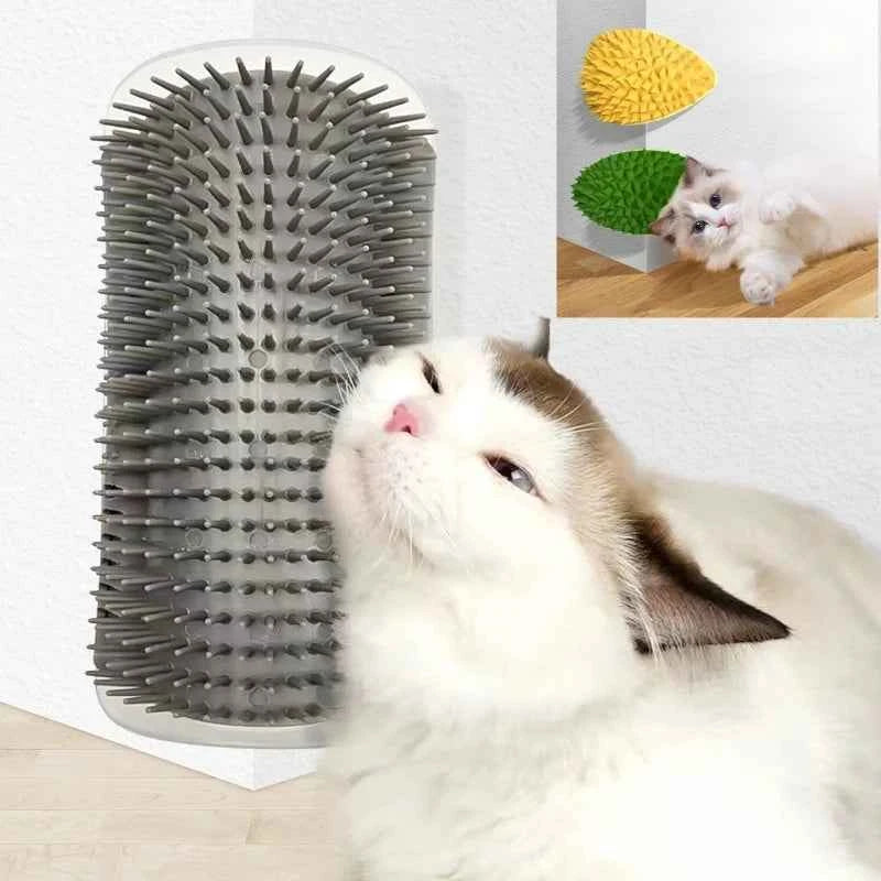 Self-Grooming Cat Scratcher & Massager Brush – Hair Removal