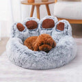 Bear Paw Shaped Dog Bed – Soft, Fluffy & Cozy Pet Sofa
