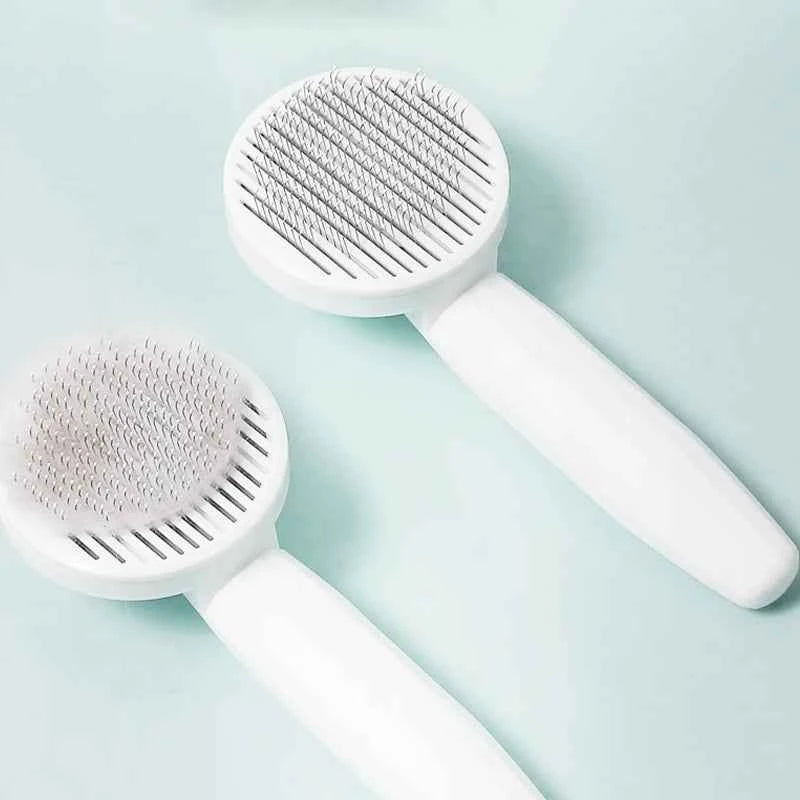 Self-Cleaning Cat & Dog Hair Removal Comb – One-Click Shedding Brush
