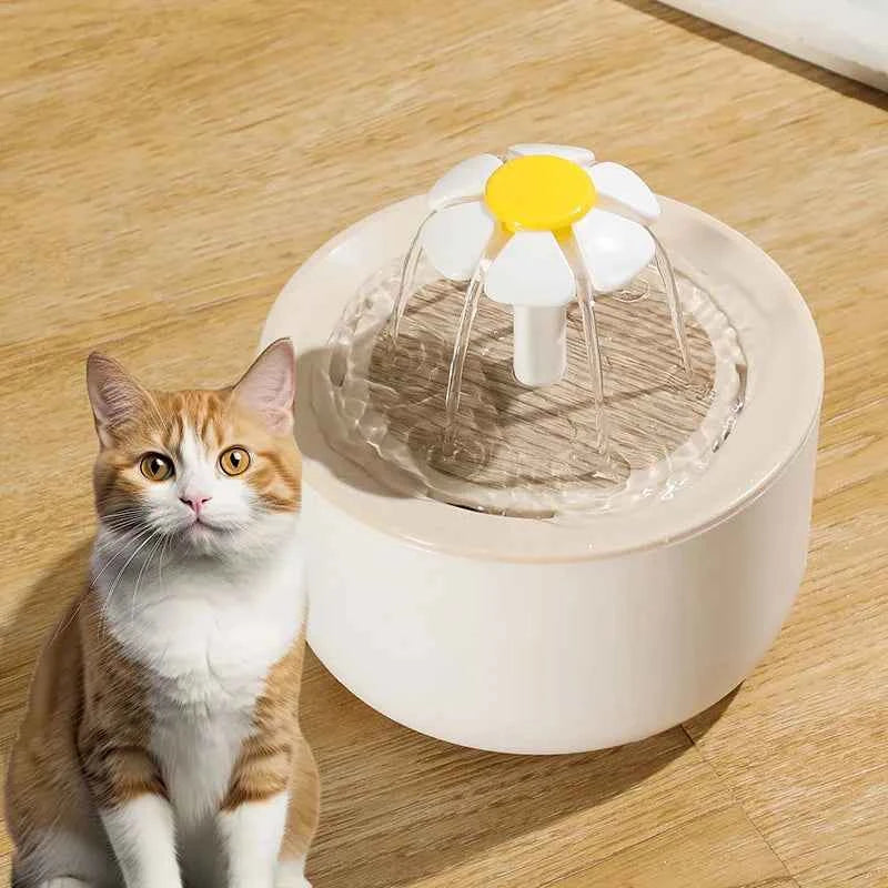 1L Automatic Cat Water Fountain – Quiet Filtered Drinking Bowl