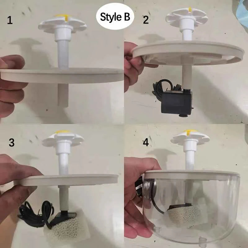 1L Automatic Cat Water Fountain – Quiet Filtered Drinking Bowl
