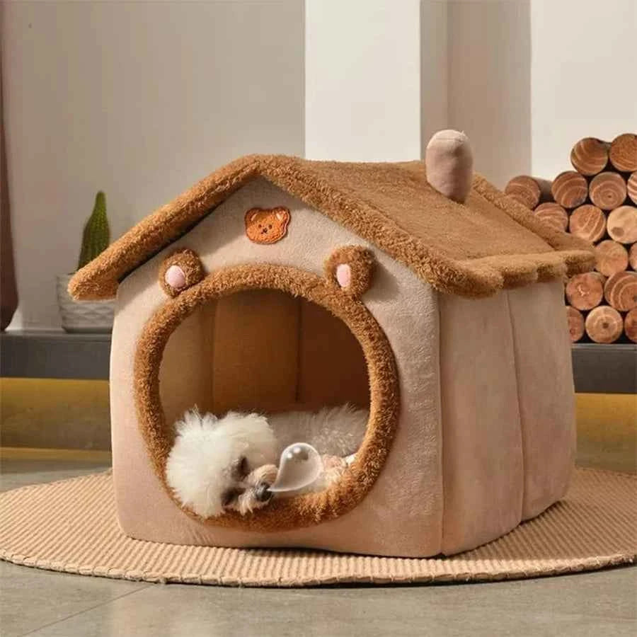 Foldable Pet House – Washable & Cozy Bed for Small Cats & Dogs
