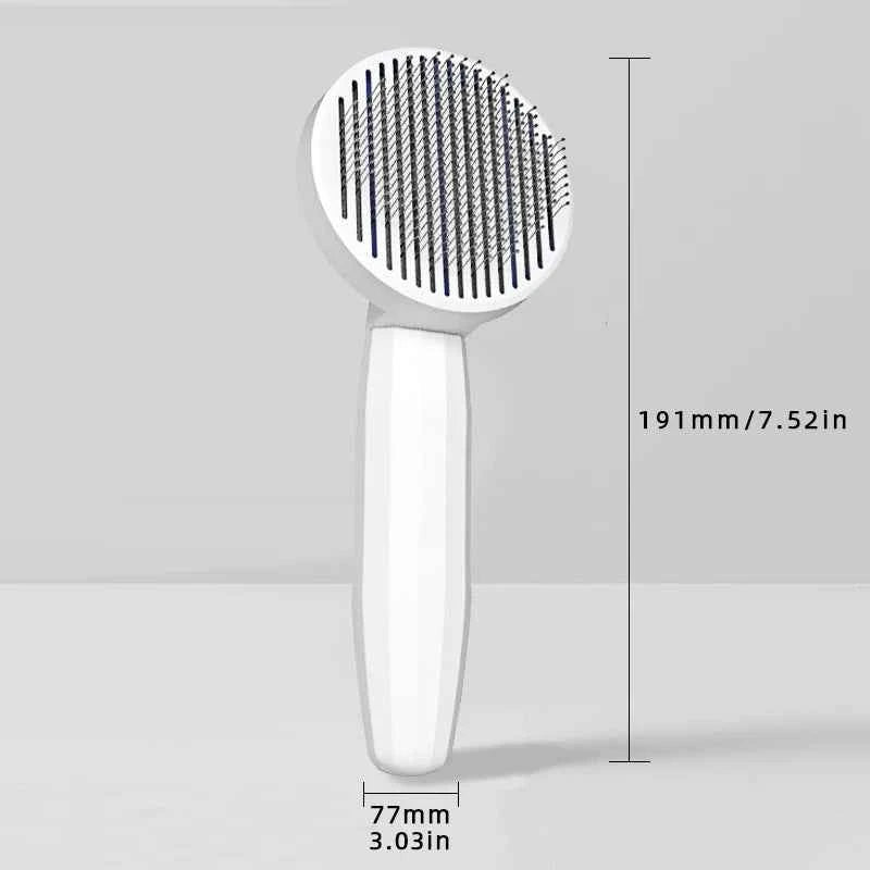 Self-Cleaning Cat & Dog Hair Removal Comb – One-Click Shedding Brush