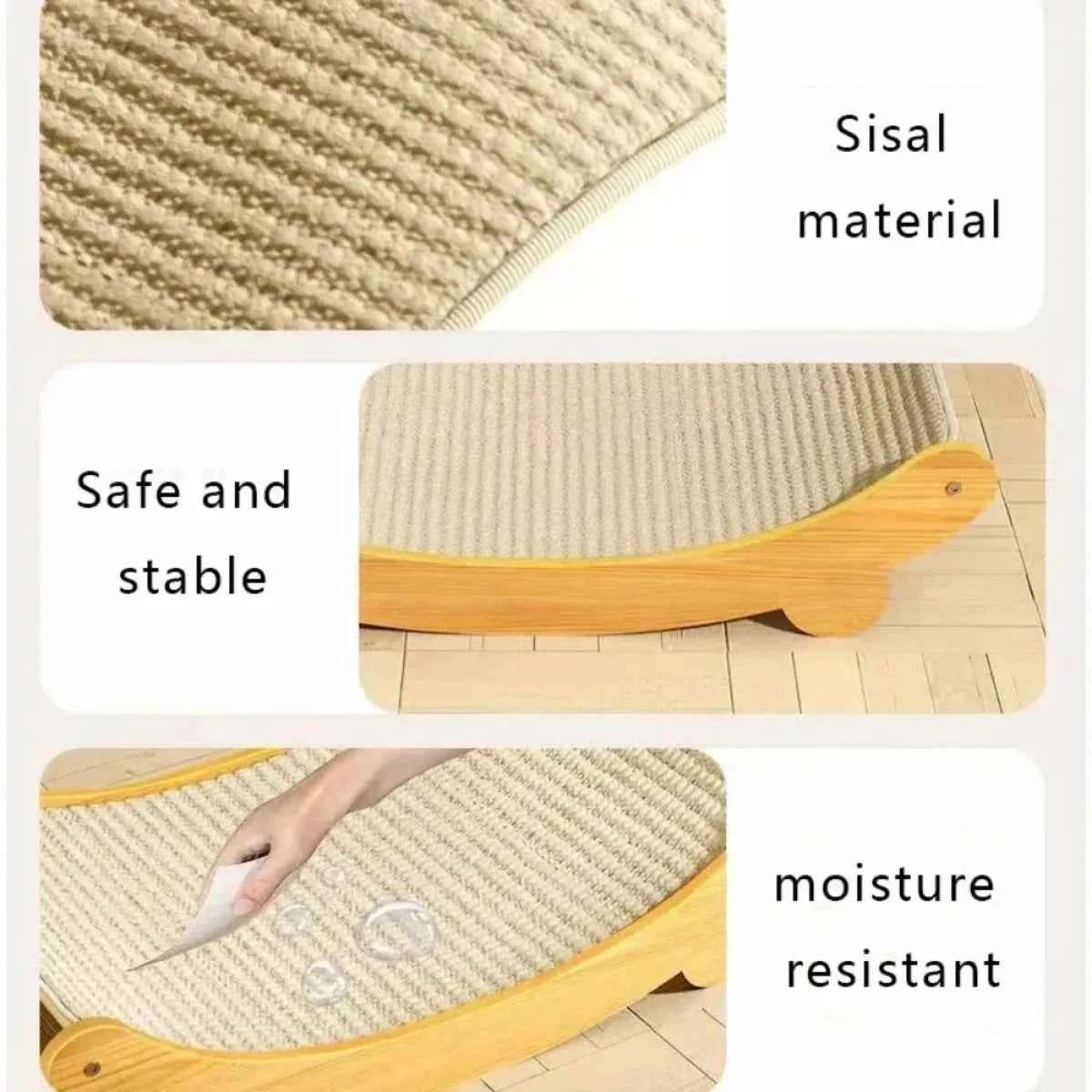 Wooden Cat Scratcher Bed – Multi-Use & Durable