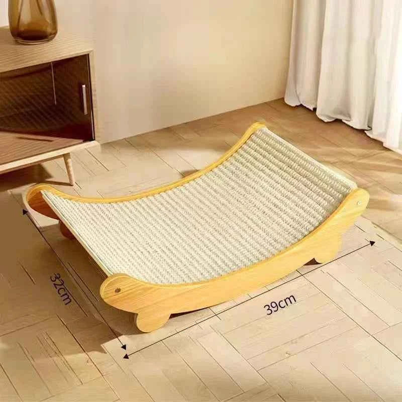 Wooden Cat Scratcher Bed – Multi-Use & Durable
