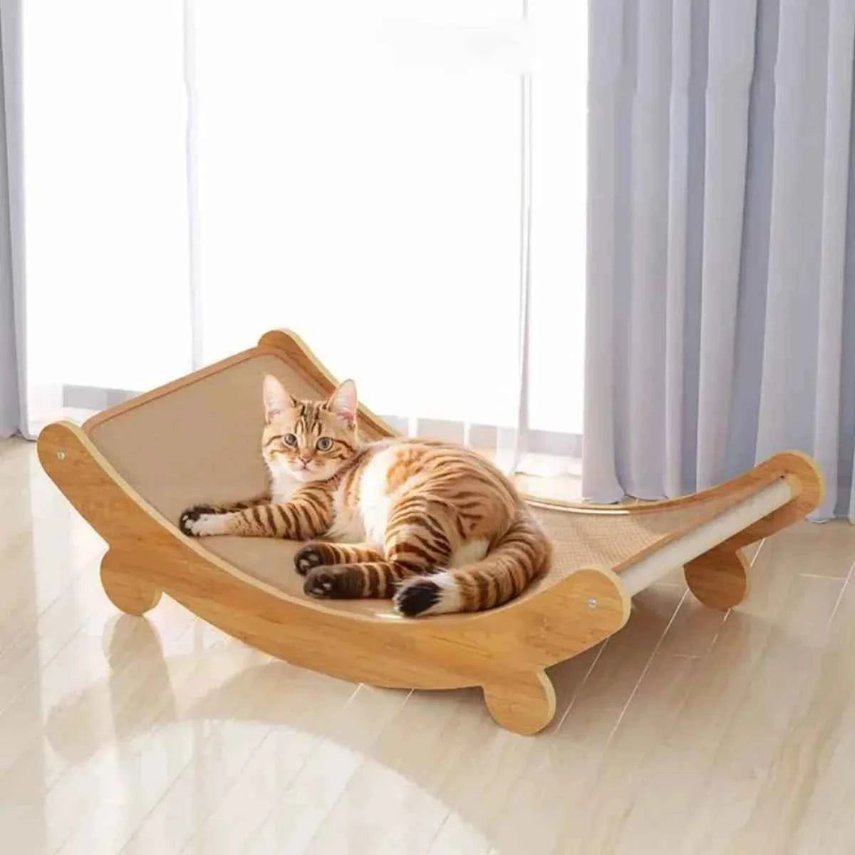 Wooden Cat Scratcher Bed – Multi-Use & Durable