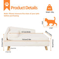 Elevated Wooden Pet Bed – Sturdy & Cozy Sofa for Small Pets